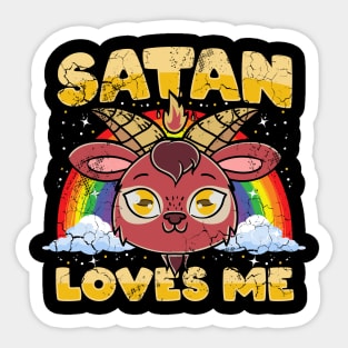 Satan Loves Me Sticker